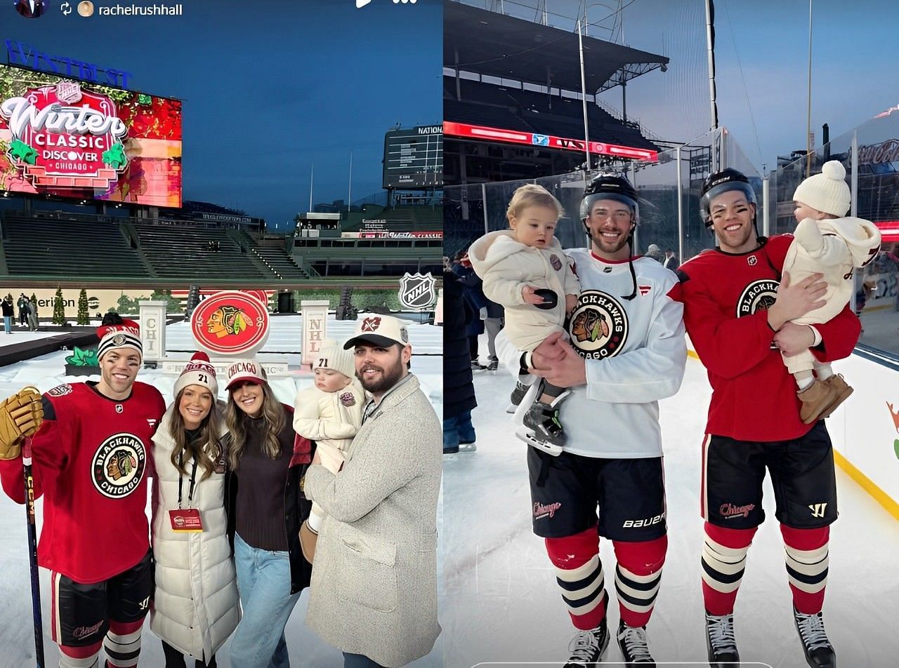 Craig Smith and Taylor Hall share special family moments at 2025 NHL Winter Classic (via Instagram/@hallsy09)