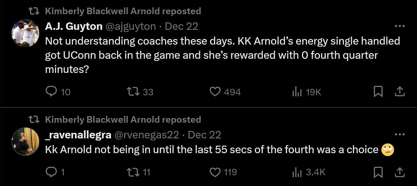 KK Arnold&#039;s mom Kimberly reposted on X (@MsDimp88/X)