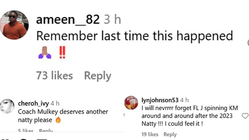 Flau'jae Johnson's stepfather Ameen Brooks was among those to recall the 2023 national championship win. (Credits: IG/@lsuwbkb)