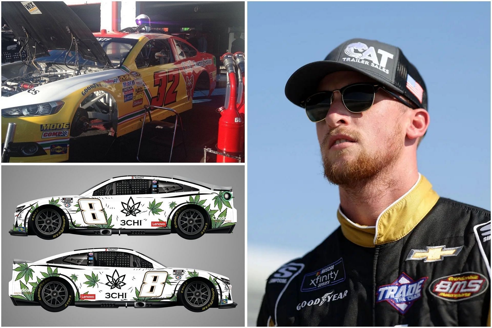 3 times NASCAR disallowed a paint scheme for use, ft. Brandon Brown (Images from @bobpockrass on Instagram, @3ChiCanna on X, and Getty Images)