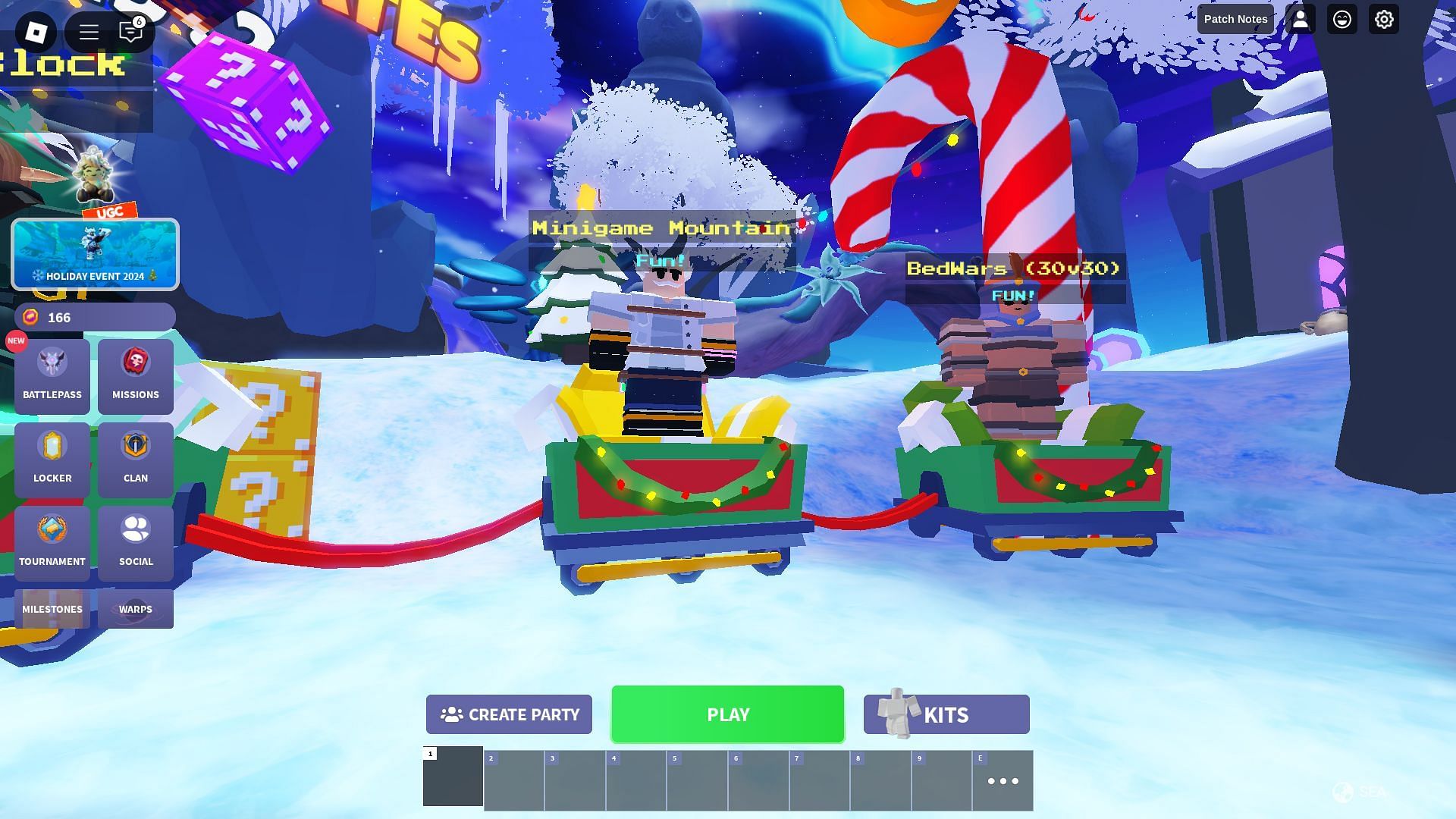 Play the Minigame Mountain mode to get the Tokens (Image via Roblox)