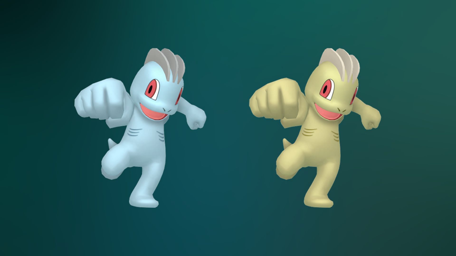 Machop shiny comparison (Image via TPC)