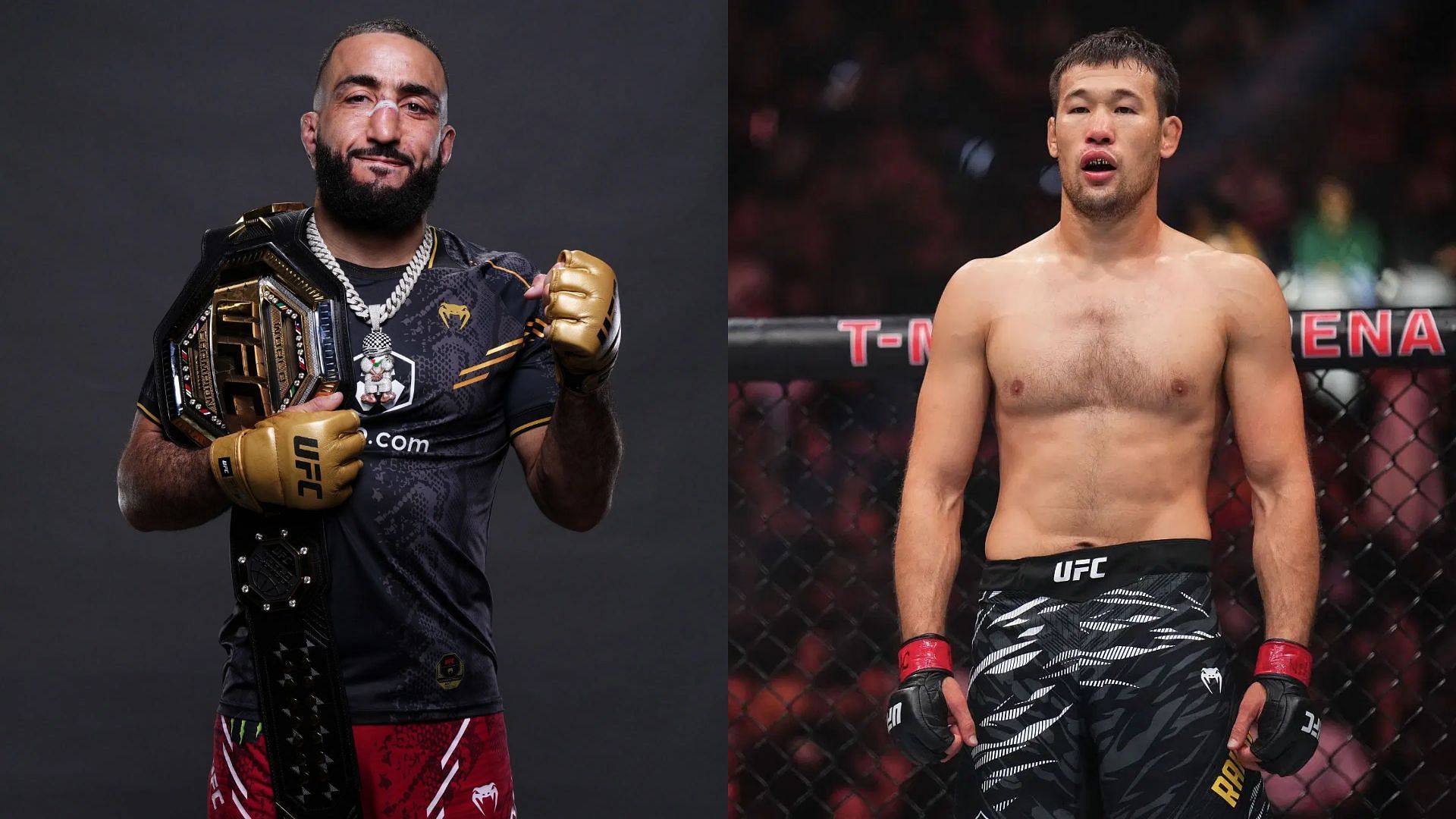 Belal Muhammad (left) will defend his welterweight strap against Shavkat Rakhmonov (right) in 2025 [Images courtesy: Getty Images]