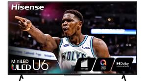 55-inch Hisense U6 Mini-LED 4K QLED Smart TV is available under $350 on BestBuy