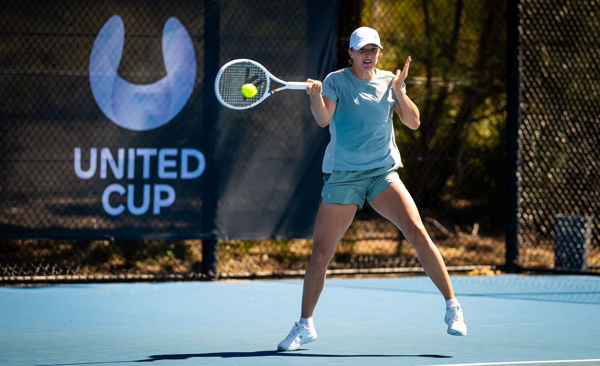 Iga Swiatek training at the 2025 United Cup - Sydney (Image: Getty)