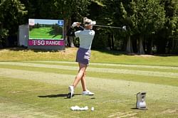 Nelly Korda hits the practice range ahead of her off-season commitments