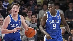 "We haven't pulled it out too much in the games": Kon Knueppel tells Isaiah Evans about his chemistry with 7'2 Duke star as duo destroys Georgia Tech
