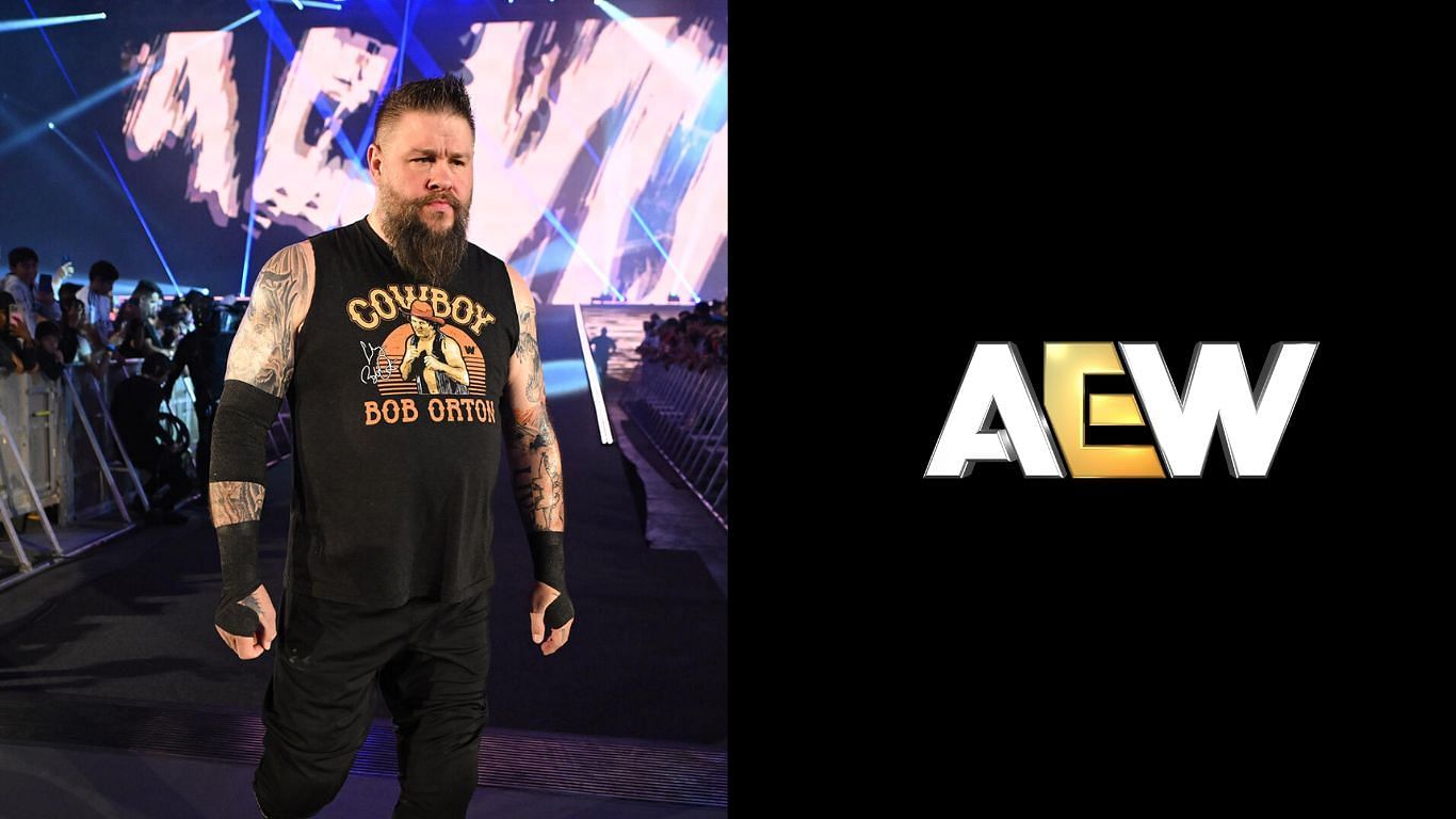 Kevin Owens is a former Universal Champion [image credits: AEW Facebook, WWE.com]