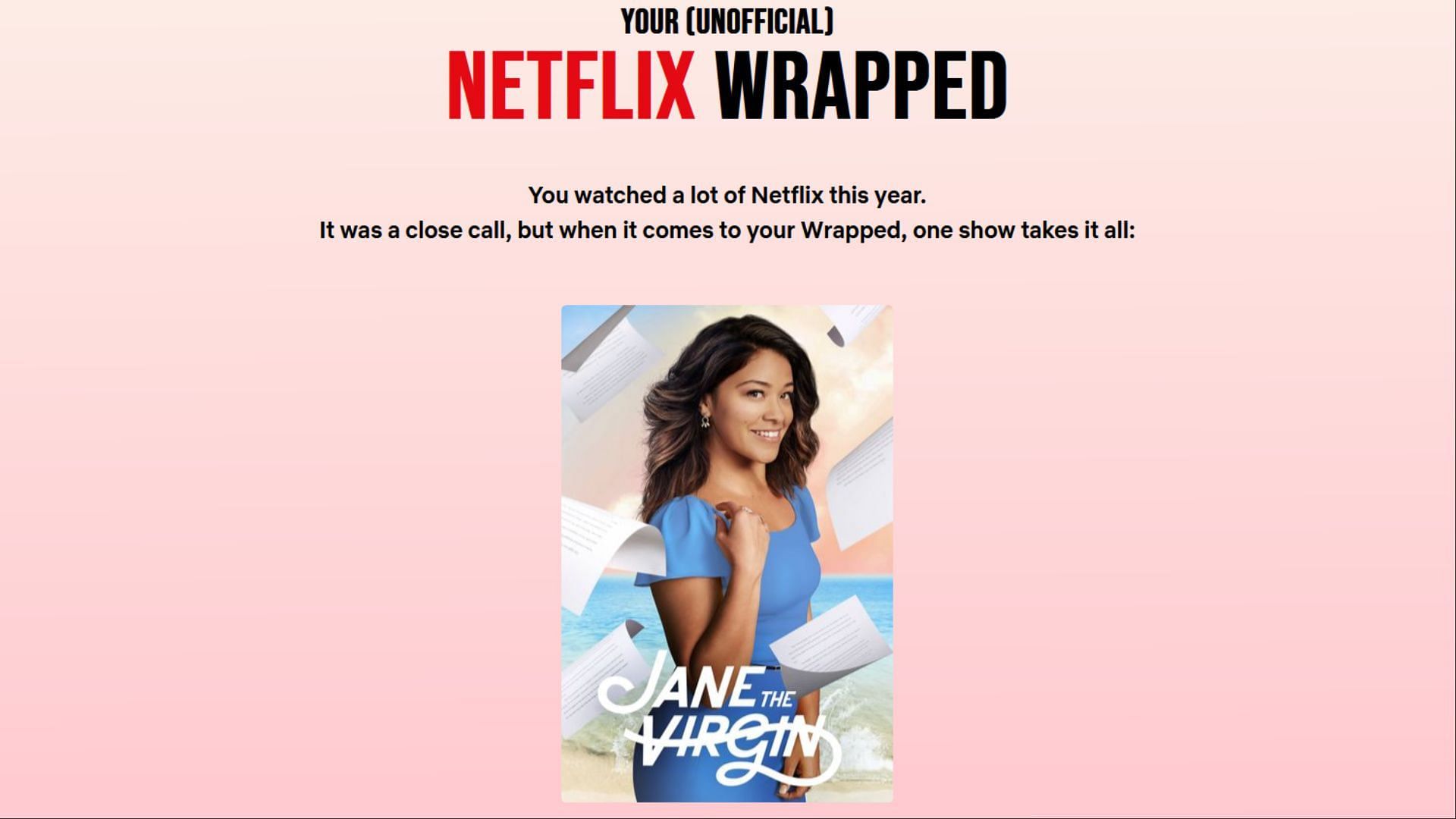 Screenshot of Netflix Wrapped (Image via Kapwing)