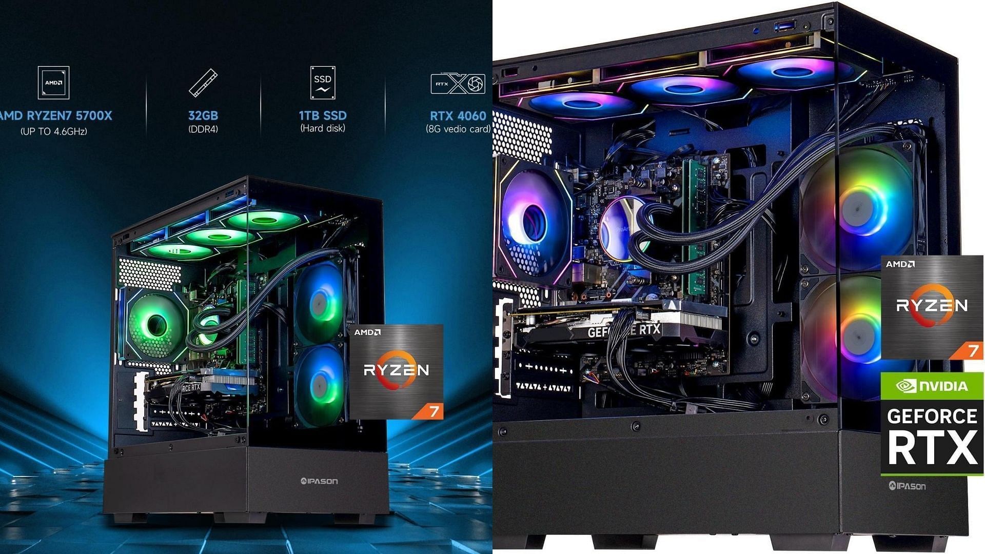 The IPASON Gaming Desktop with Ryzen 7 5700X is on sale for Cyber Monday 2024 (Image via IPASON)