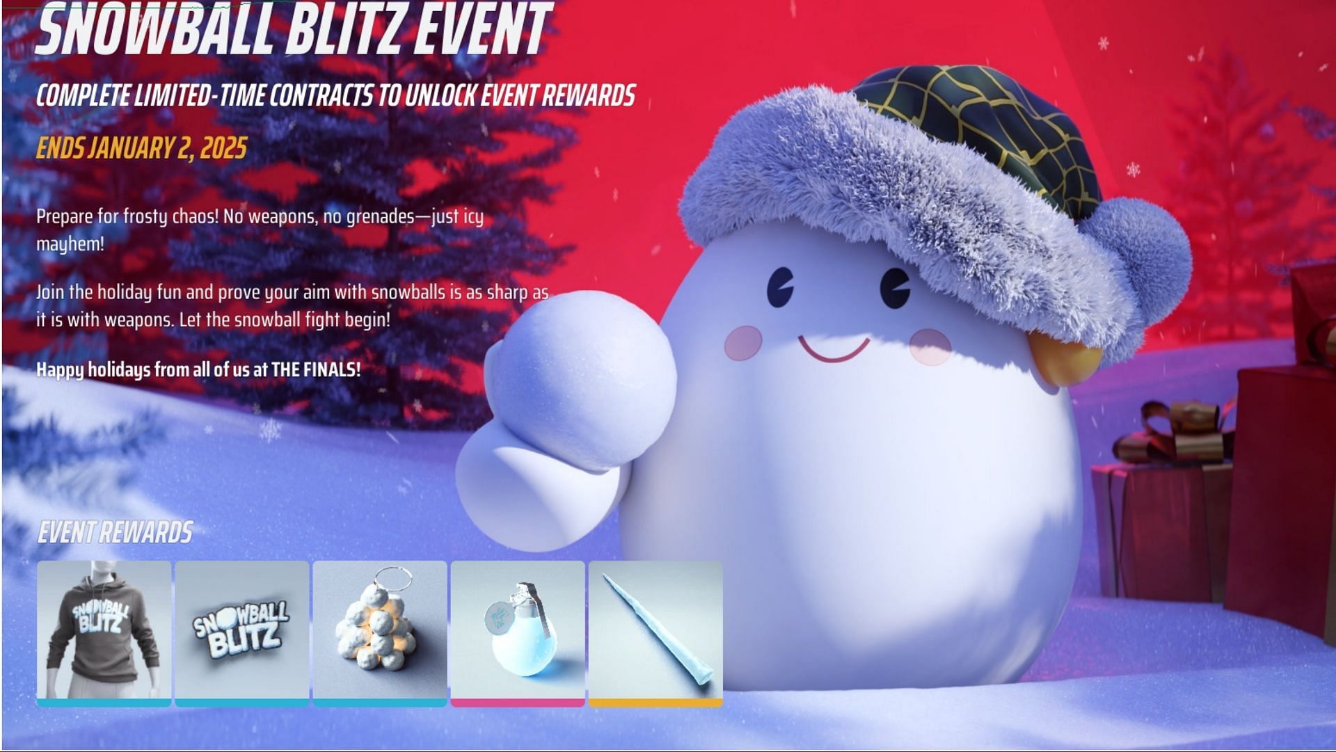 Snowball Blitz event in The Finals (Image via Embark Studios)