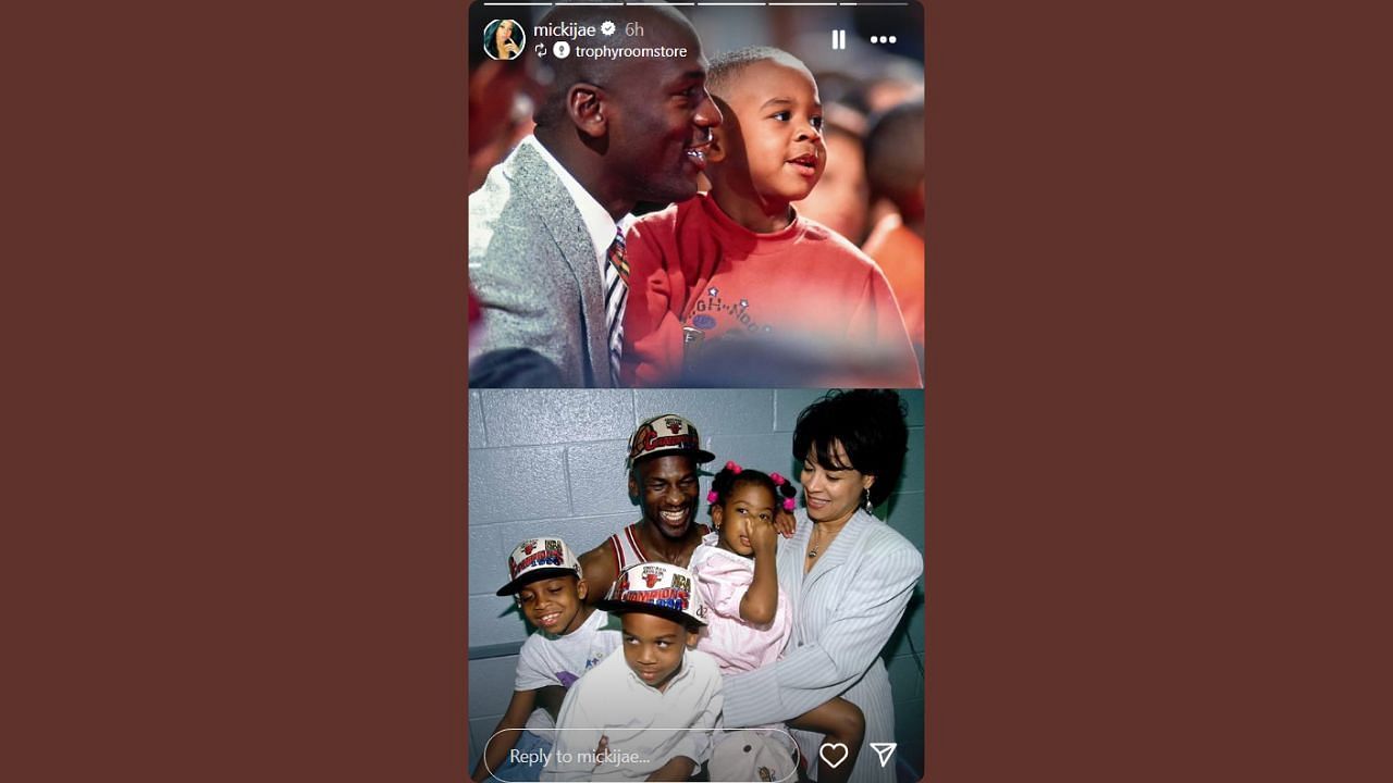 Jasmine Jordan shows a throwback pic of her family from 1996. Image source: IG.com/mickijae