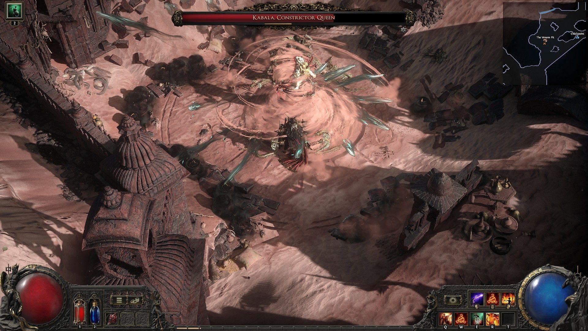 Shooting bolts at the edge of the arena (Image via GGG)