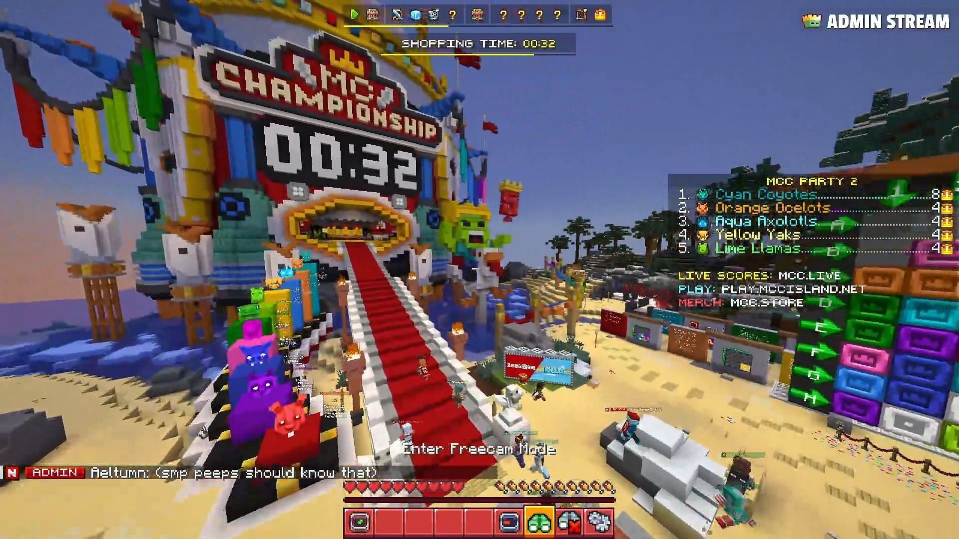 Party 2 saw some of the best Minecraft streamers and gamers come together and compete for the crown (Image via twitch.tv/thenoxcrew)