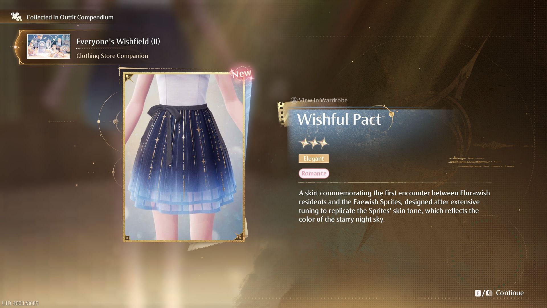 The Wishful Pact skirt (Image via InFold Games)