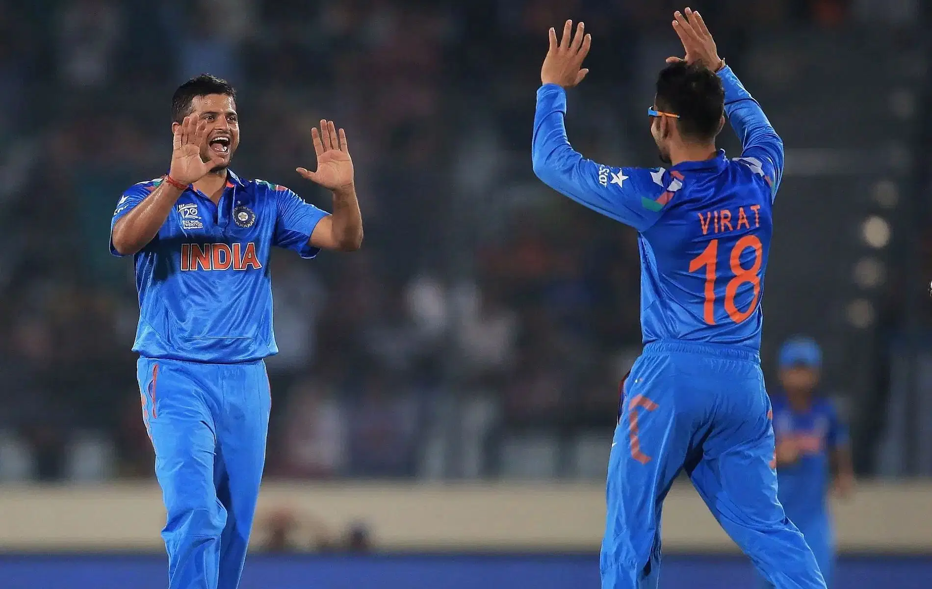 Suresh Raina (left) and Virat Kohli. (Pic: Getty Images)
