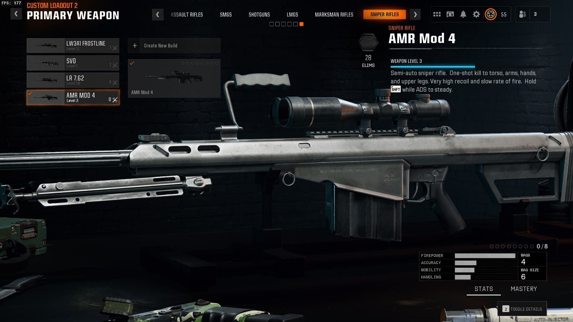 AMR Mod 4 sniper rifle (Image via Activision)