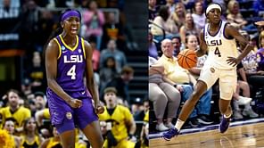 $1.5M NIL-valued Flau'jae Johnson reacts as LSU men’s basketball team uses her music