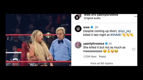 Morgan comments on SKY's performance at SNME on Instagram.