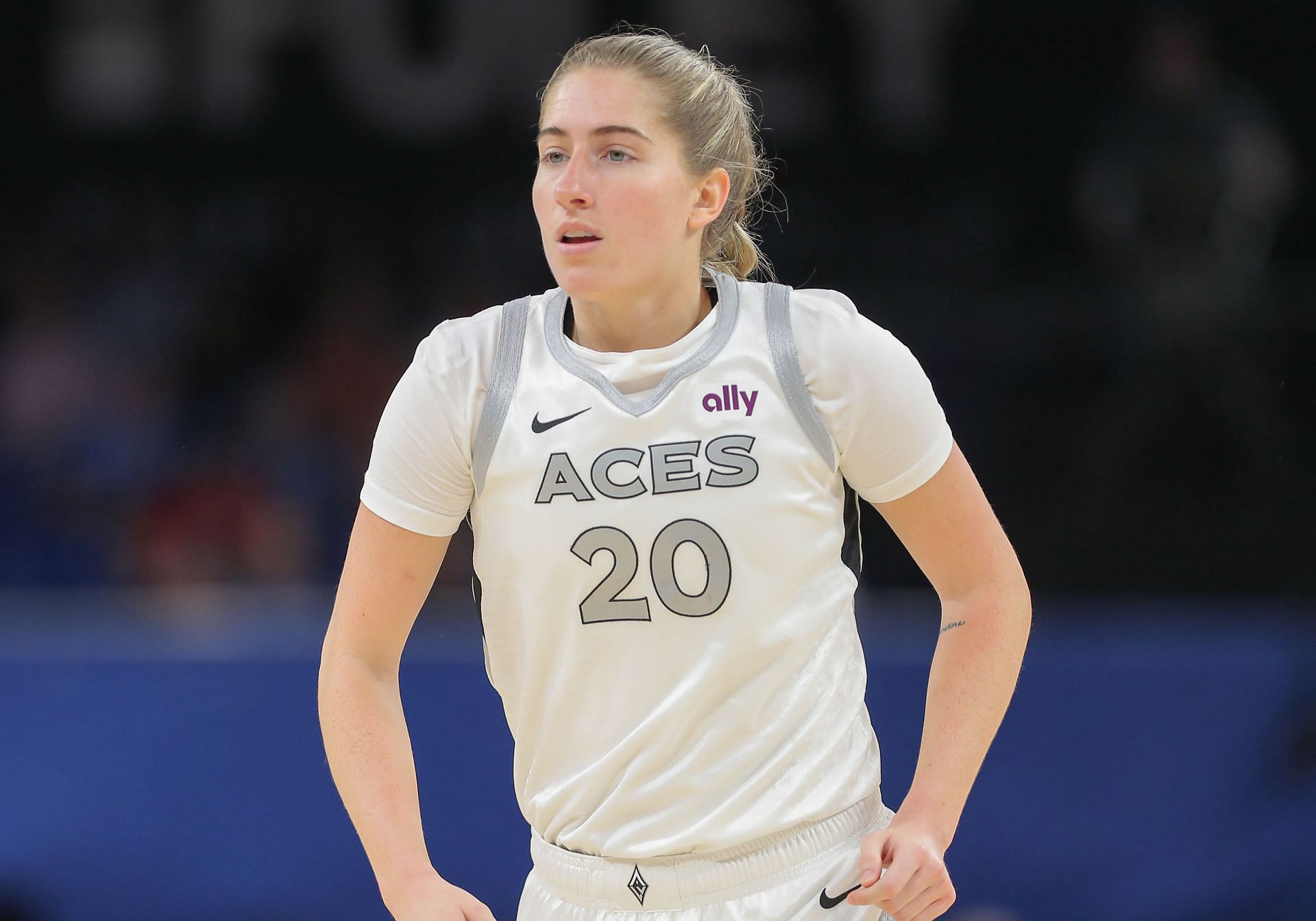 Kate Martin #20 of the Las Vegas Aces during the first half against the Chicago Sky on June 27,2024 at Wintrust Arena in Chicago, Illinois. (Photo by Melissa Tamez/Icon Sportswire via Getty Images)