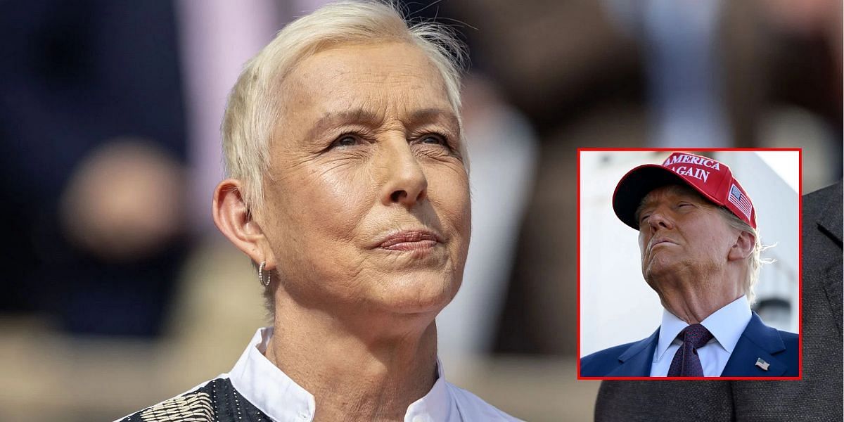 Martina Navratilova, Donald Trump (inset) (Images via GETTY)