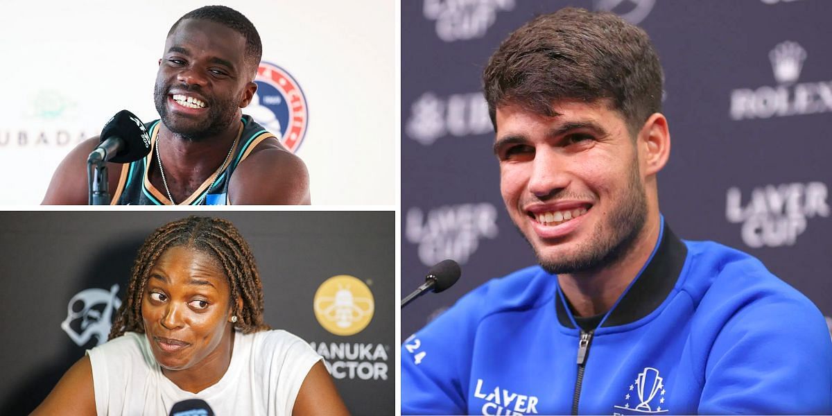 Frances Tiafoe and Sloane Stephens (L) and Carlos Alcaraz (R) (Image Source: Getty)