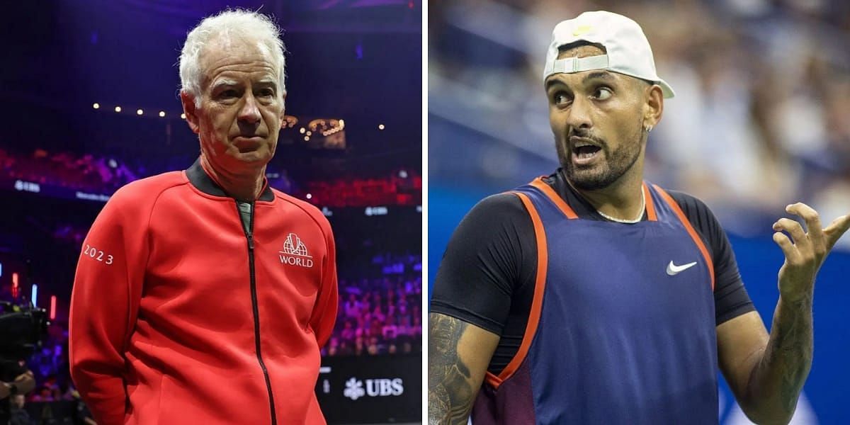 John McEnroe (L) &amp; Nick Kyrgios (R) (Source - GETTY)