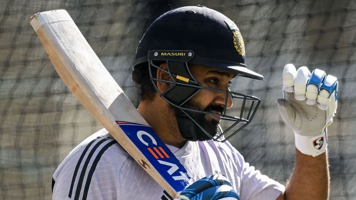 रोहित शर्मा नेट्स में प्रैक्टिस करते हुए (Photo Credit_Getty)
