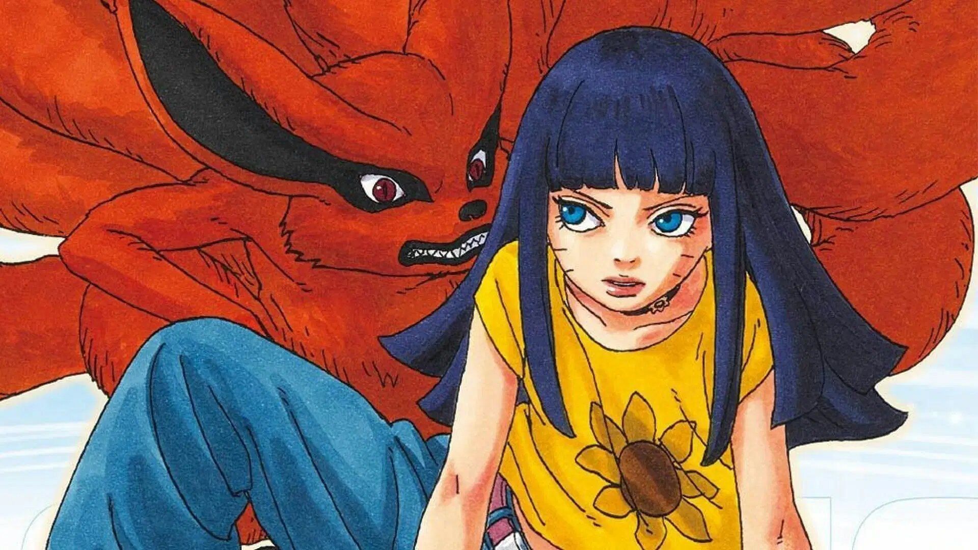 Himawari with Kurama as seen in the manga (Image via Shueisha).