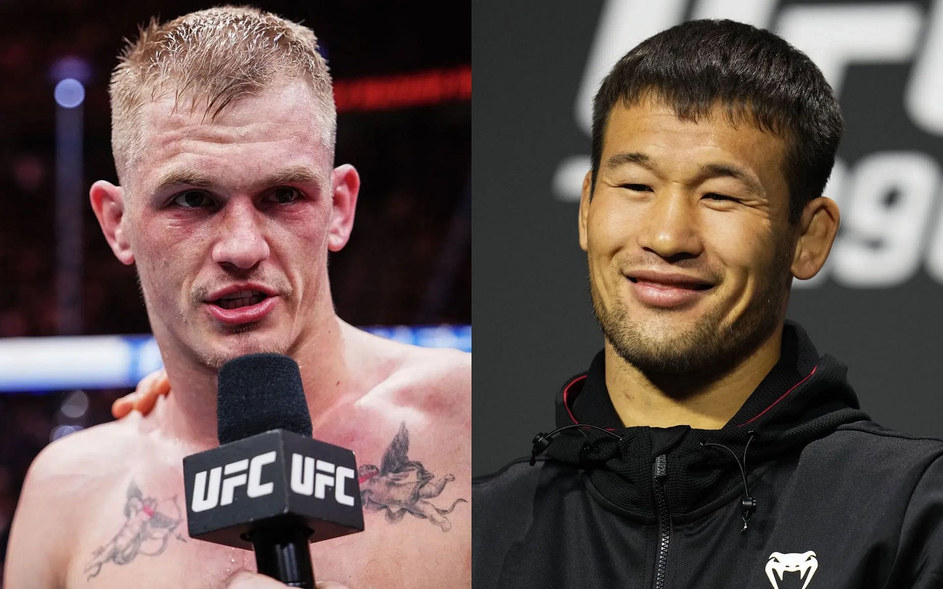 Ian Machado Garry (left) shares warning with Shavkat Rakhmonov (right) ahead of their UFC 310 clash [Images courtesy: Getty Images]