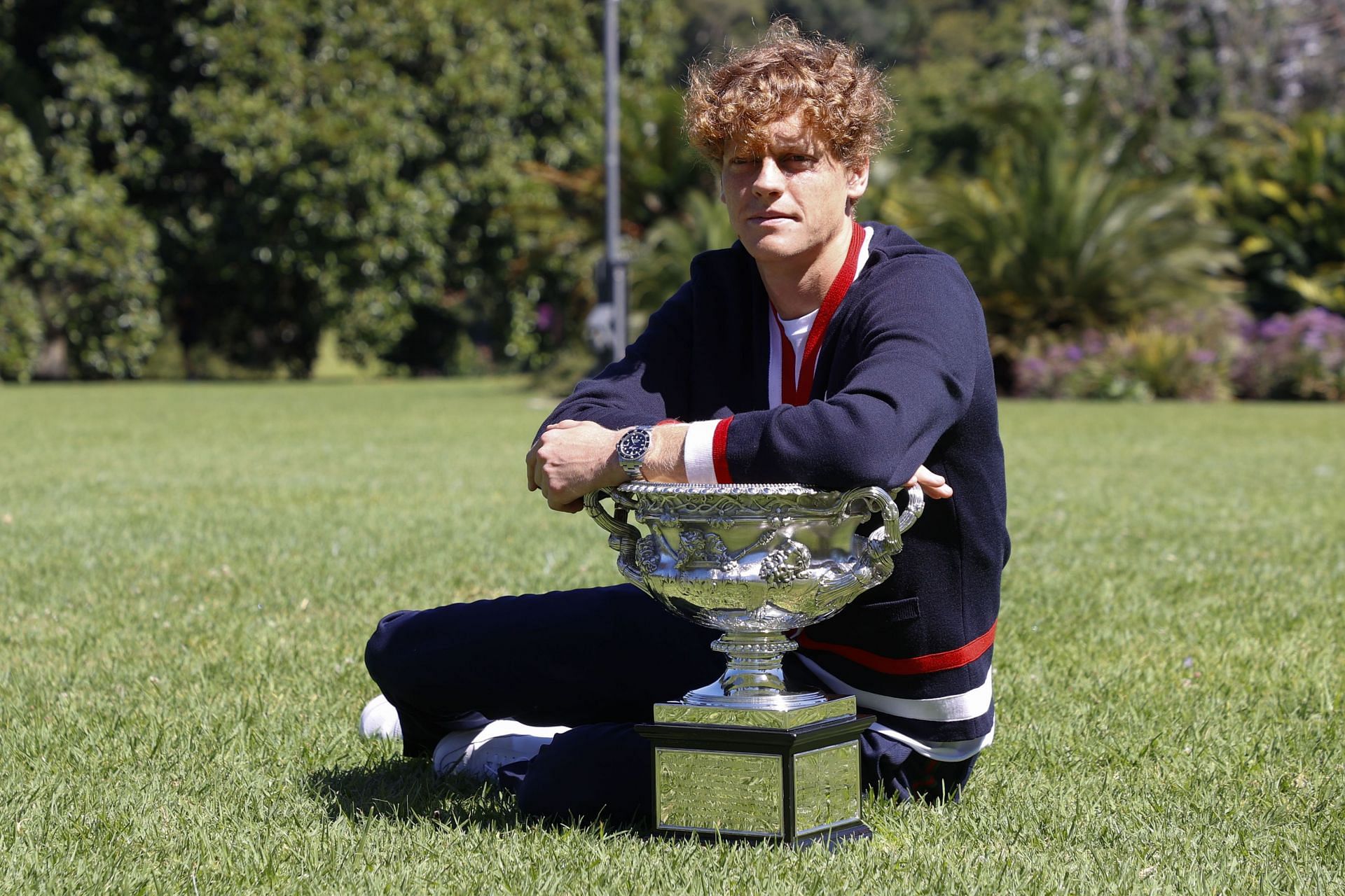 Jannik Sinner after winning the 2024 Australian Open (Source: Getty)