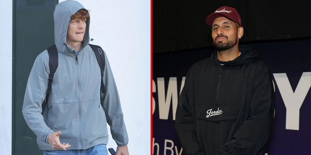 Jannik Sinner (L) Nick Kyrgios (R). (Images: All via Getty)