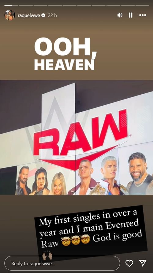 A screenshot of Raquel Rodriguez's Instagram Story.
