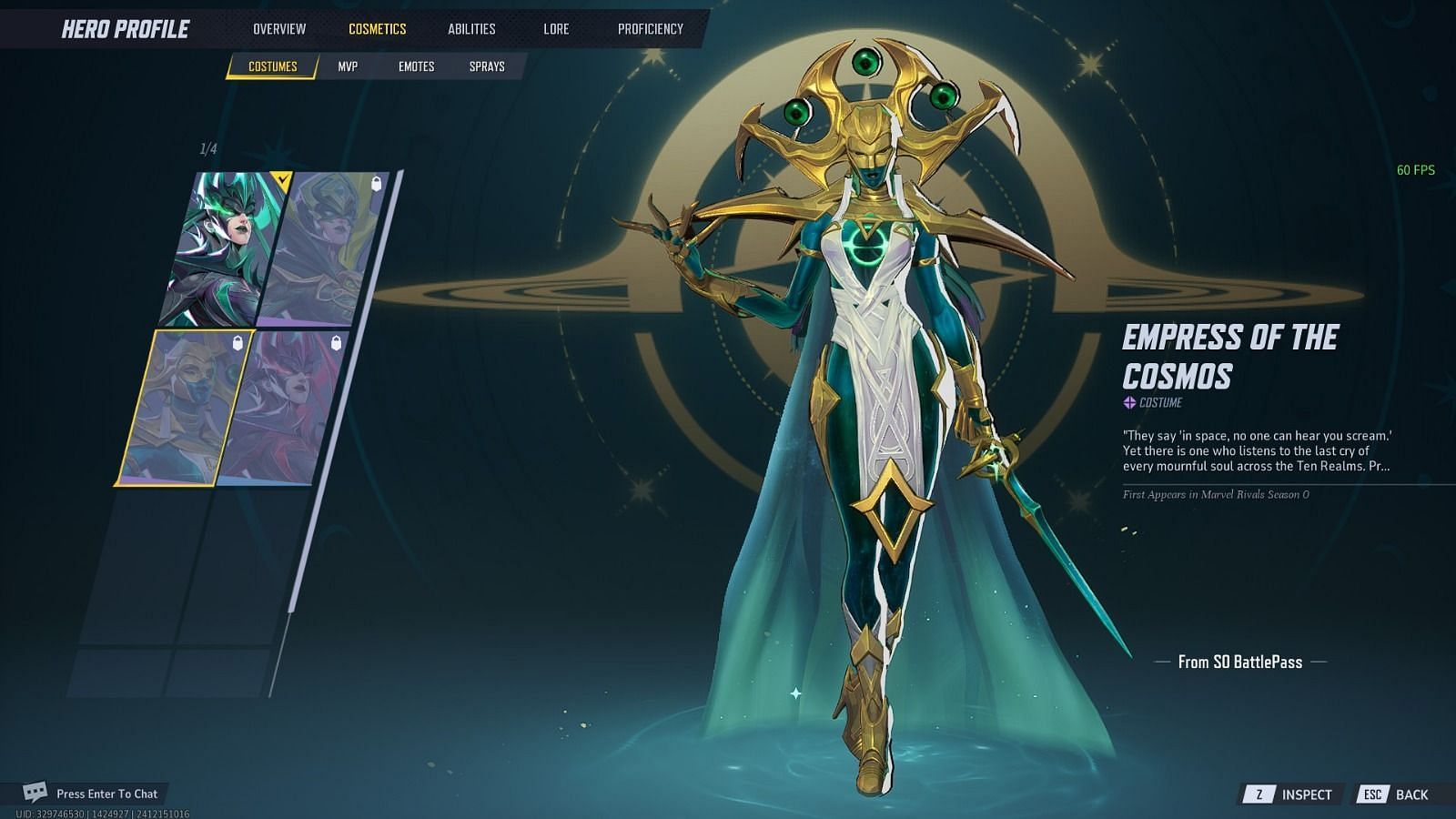 Hela&#039;s Empress of the Cosmos skin in Marvel Rivals (Image via NetEase Games)