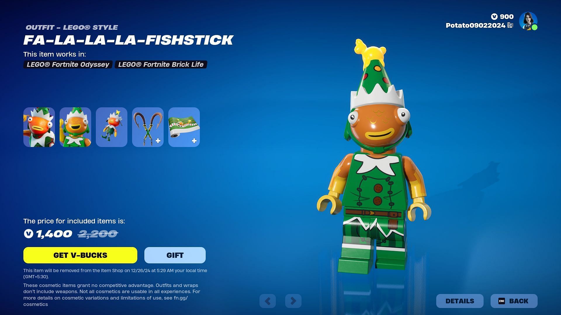 La-La-La-Fishstick will remain listed until December 26, 2024 (Image via Epic Games)