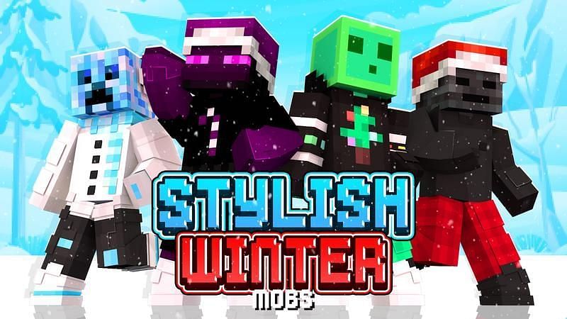 The festival-themed twist on the classic mobs makes this one of the best Minecraft Christmas skins in 2024 (Image via Mojang Studios/Atheris Games)