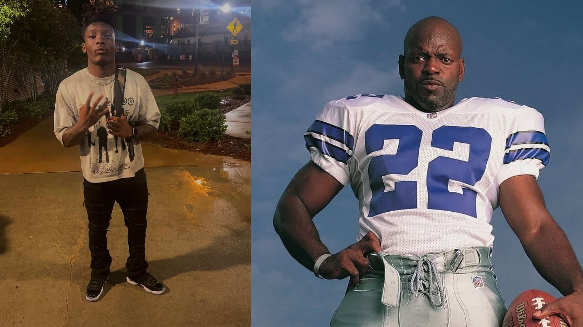 Alvin Henderson and Emmitt Smith (Images via Instagram/Alvin Henderson and Emmitt Smith)