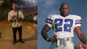 Elite Auburn commit Alvin Henderson shares a photo as he ties NFL legend Emmitt Smith's high school record