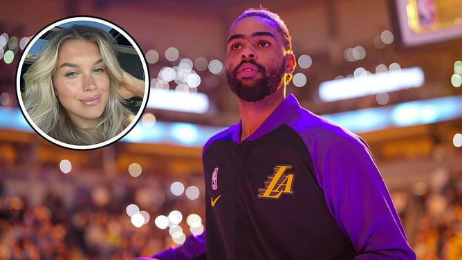 D'Angelo Russell's gf Laura Ivaniukas keeps Lakers guard's spirits up amid team's 41-point blowout loss