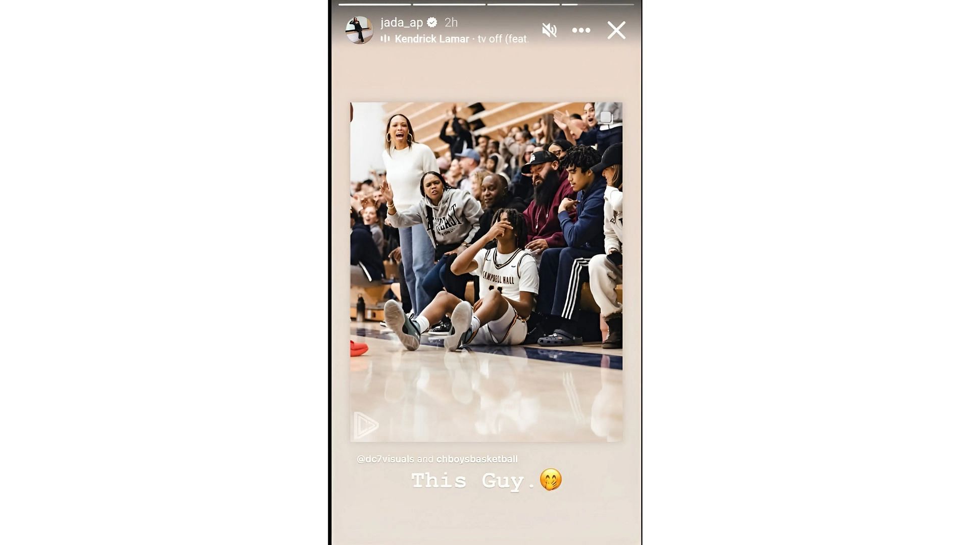 Jada Paul shares an image of her son hitting a shot for his high school team. Photo Credit: Imagn