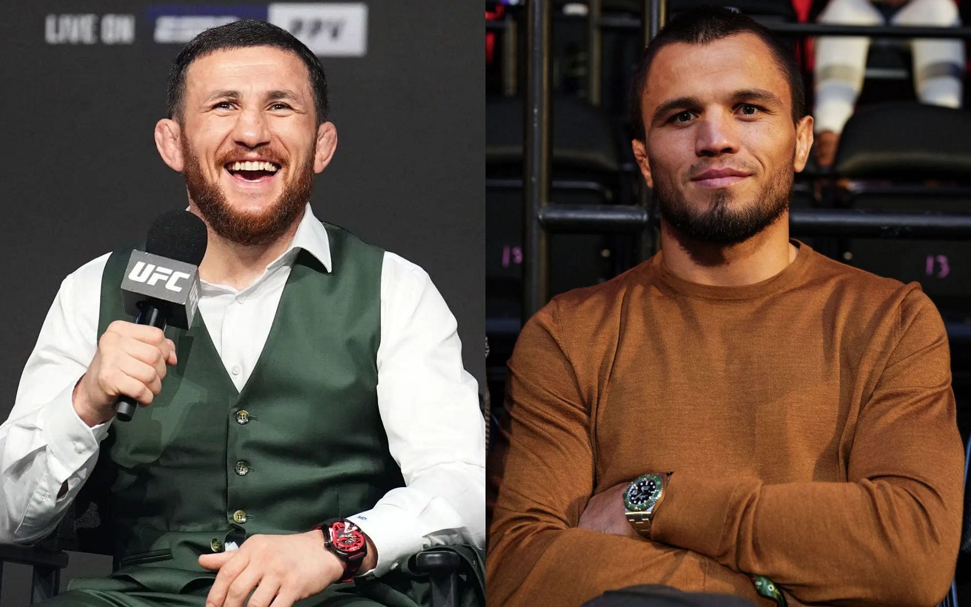 Merab Dvalishvili (left) hopes to &quot;humble&quot; Umar Nurmagomedov (right) at UFC 311 [Images courtesy: Getty Images]