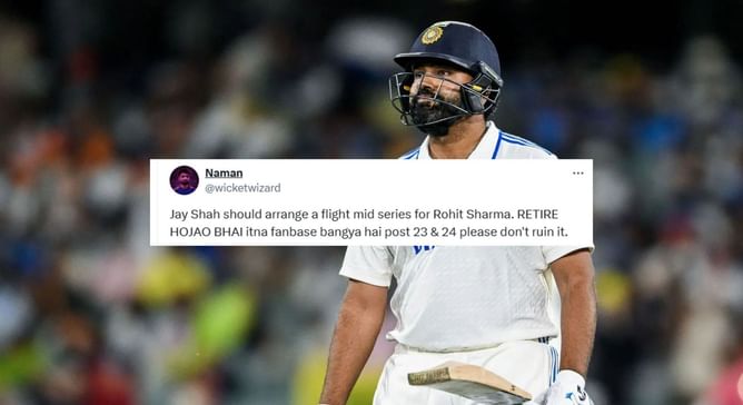"RETIRE HOJAO BHAI" - Fans react as Rohit Sharma departs for 6 off 15 in BGT 2024-25 2nd Test