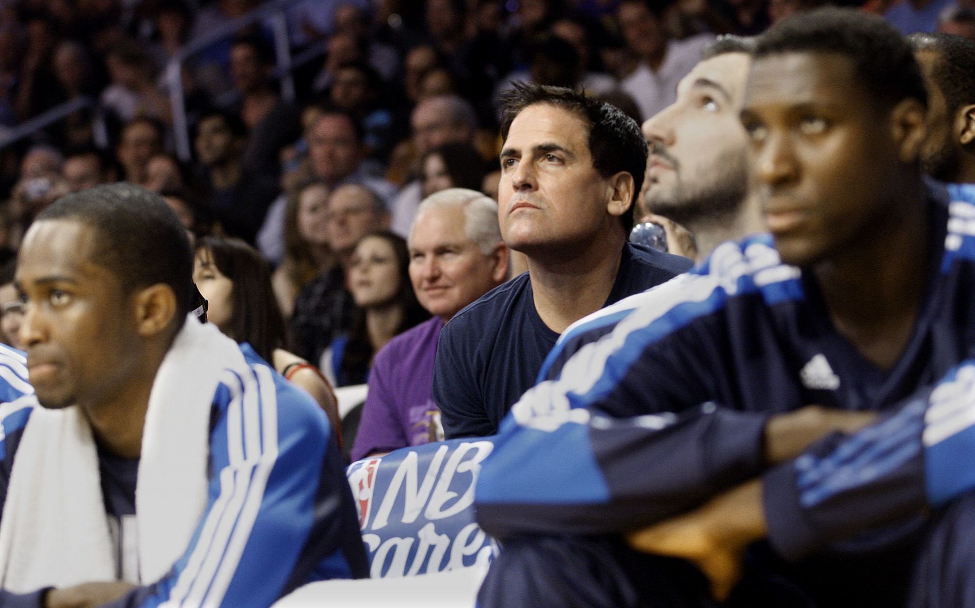 Dallas Maverick owner Mark Cuban at the Laker game against the Dallas Mavericks on March 31, 20 11- (Image via Getty)