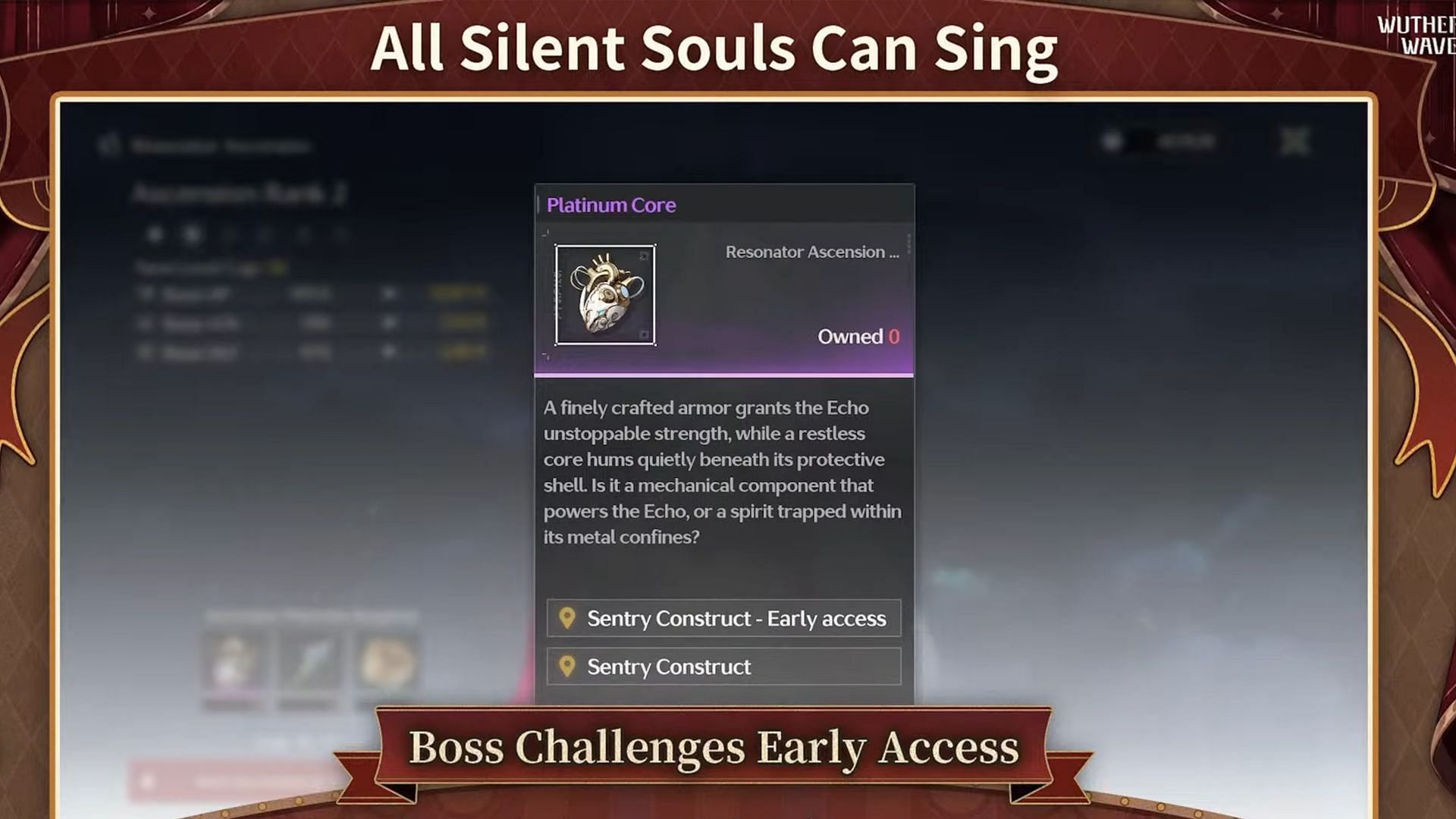 Early access for boss challenges feature added (Image via Kuro Games)