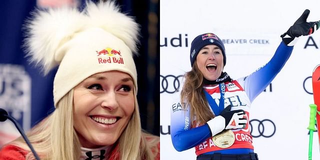 Lindsey Vonn on skiing with 2018 Olympic fellow competitor Sofia Goggia. (Images by Getty)