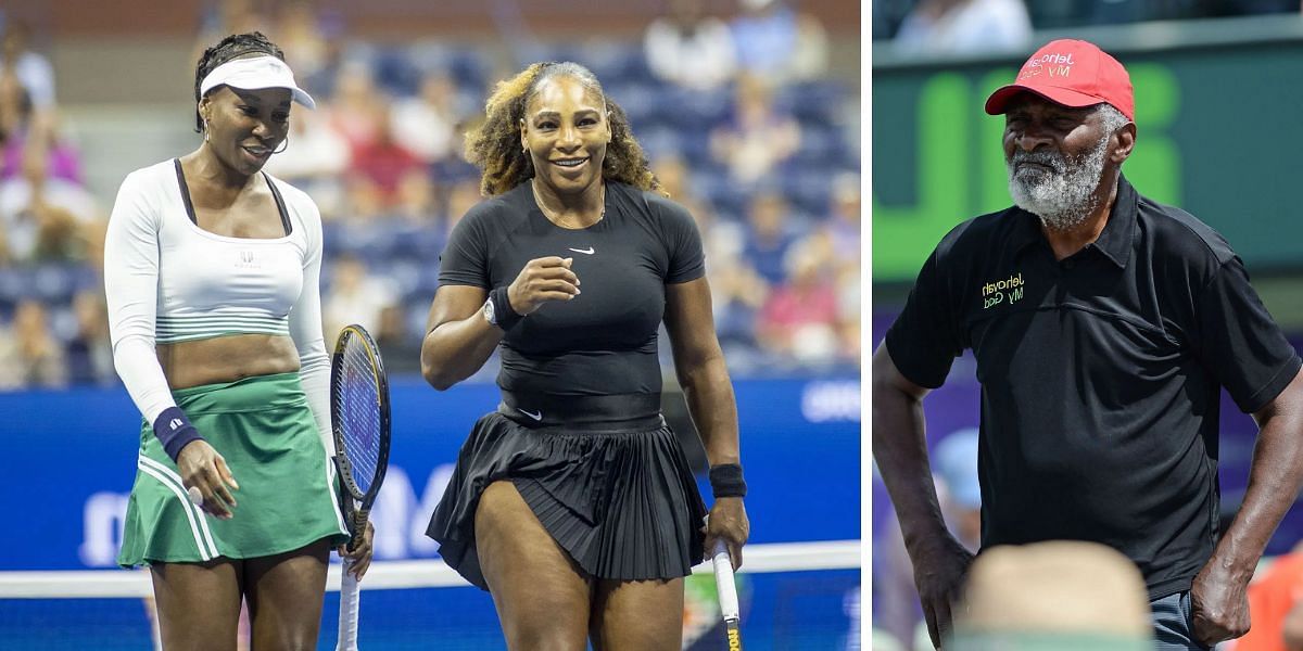 Venus &amp; Serena Williams (L) and Richard Williams