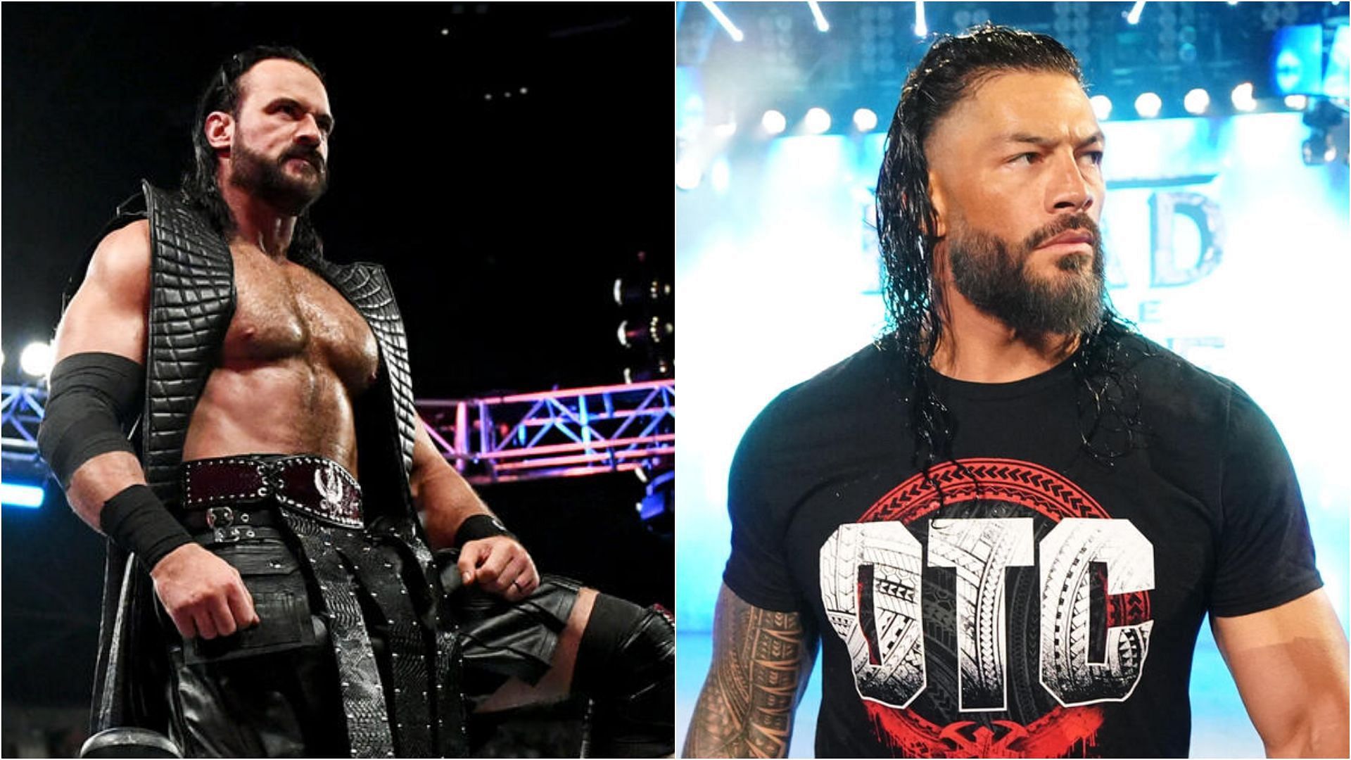 Drew McIntyre (L) Roman Reigns (R) (Image via wwe.com)