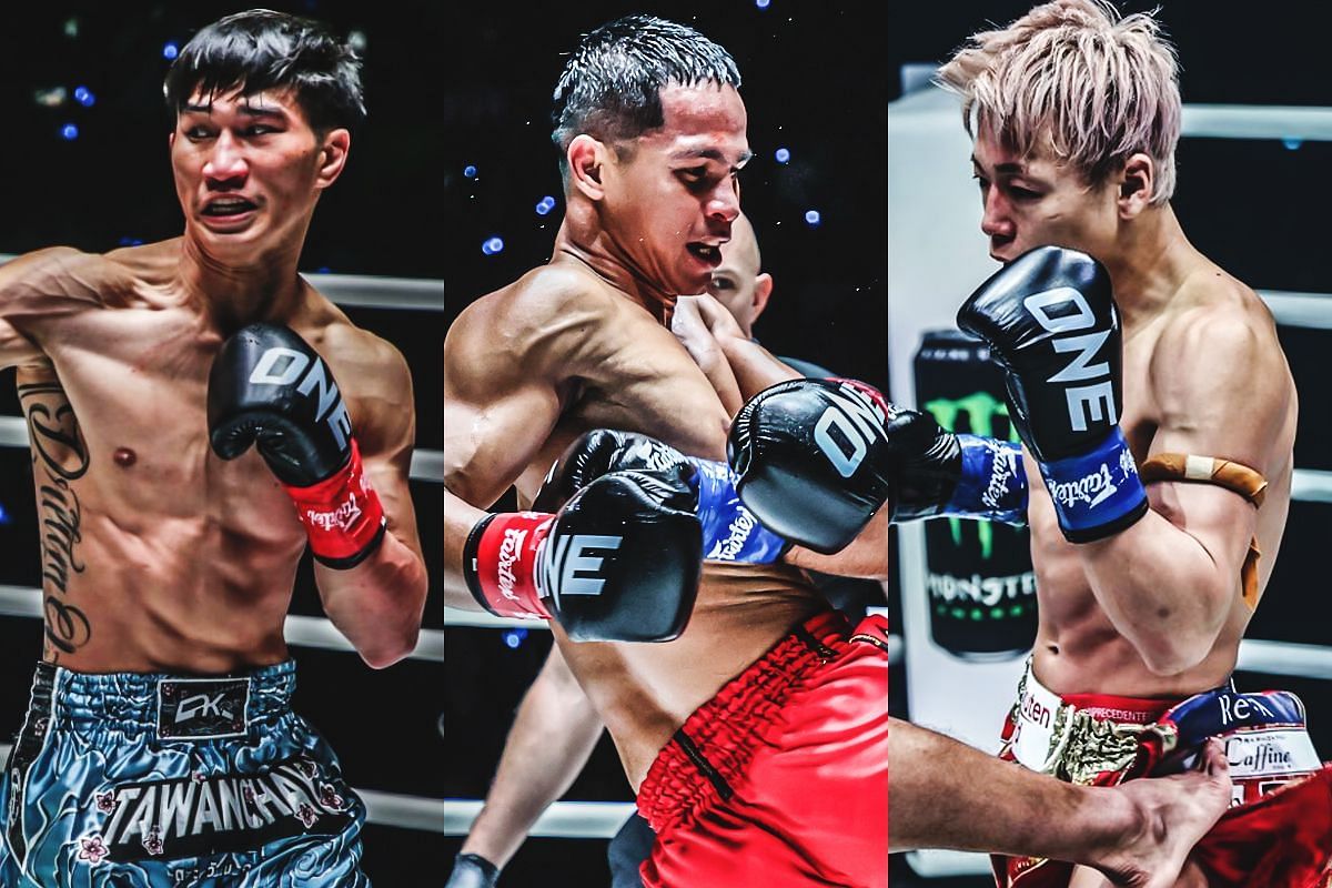 Tawanchai (left), Superbon (middle), and Takeru Segawa (left) | Image credit: ONE Championship