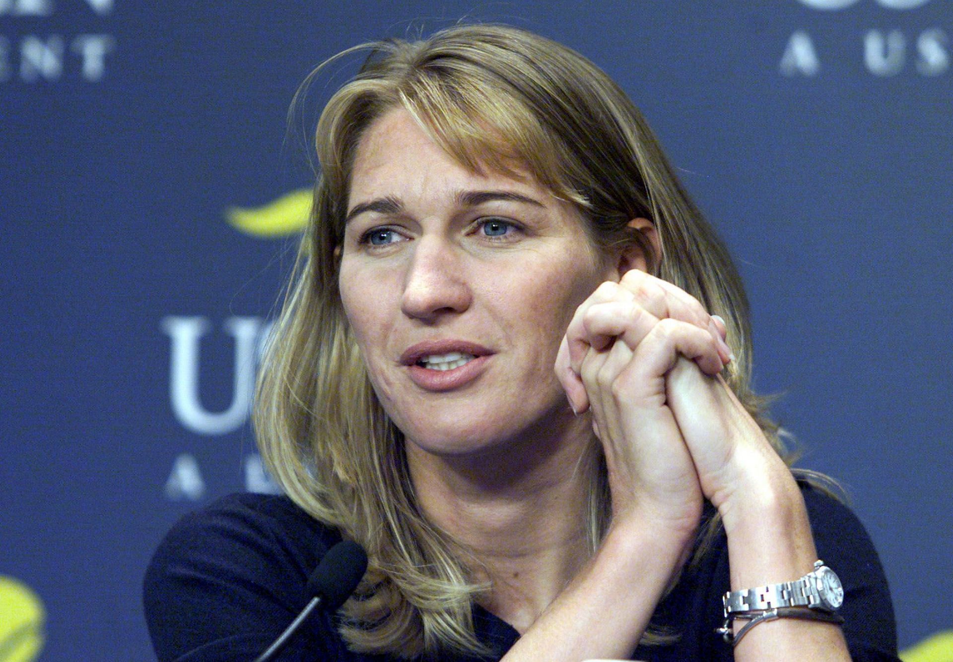 Steffi Graf at press conference - Source: Getty