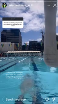 Ariarne Titmus replies to fan's question/ Source/ Instagram:@ariarnetitmus_